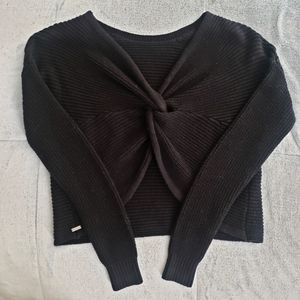 Reversible Knit Cropped Sweater